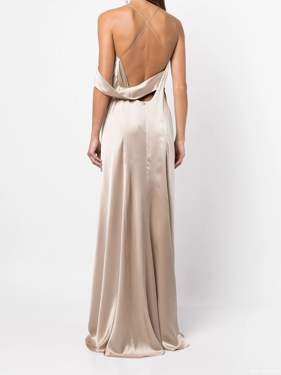 Affordable cowl-back Women Versace gown 0502